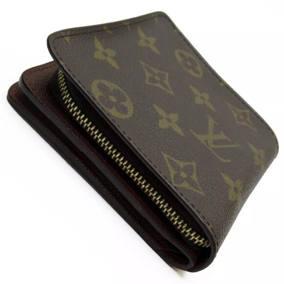 Auth LOUIS VUITTON Compact Zip Bifold Wallet Brown Monogram canvas - Picture 3 of 11